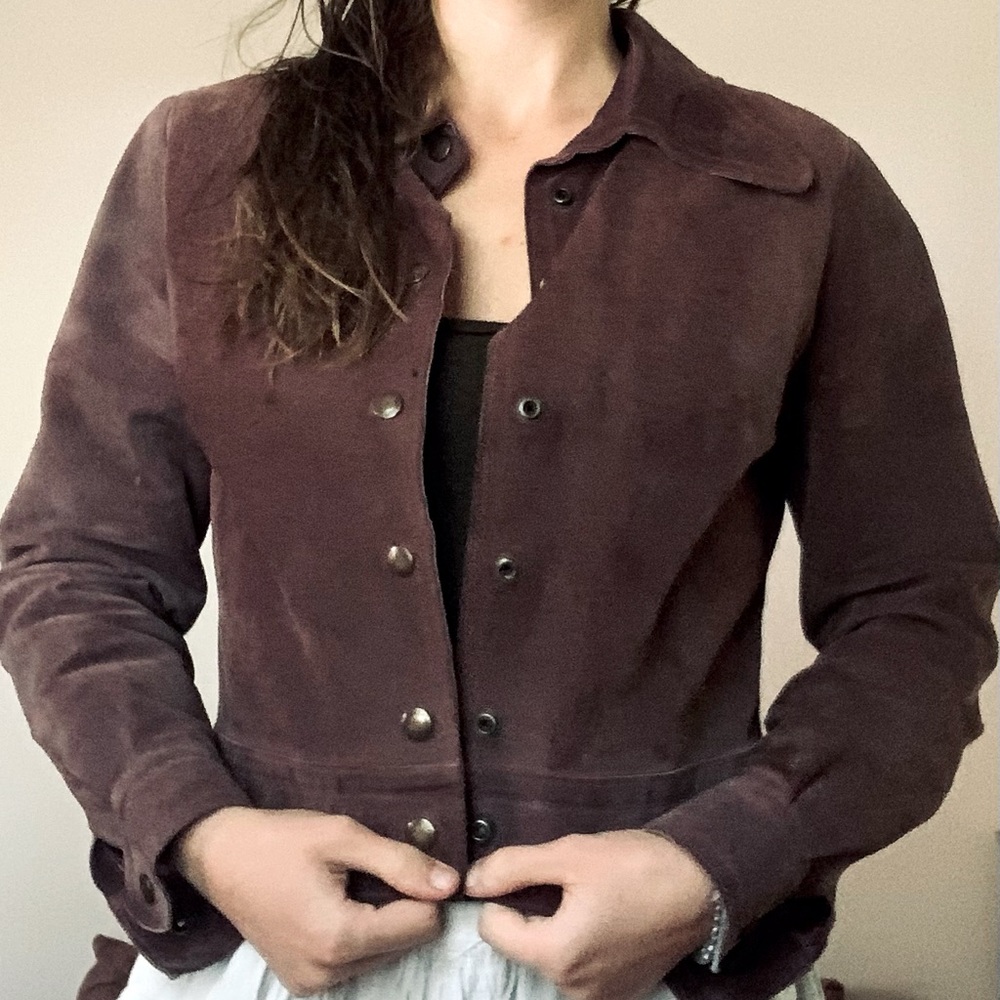 Vintage Suede Crop Leather Jacket  XS/S